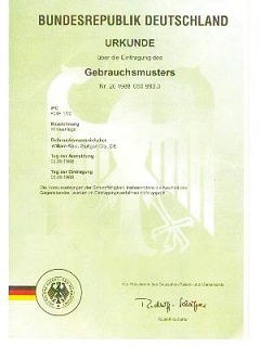 艾尔斯派-德国专利证书